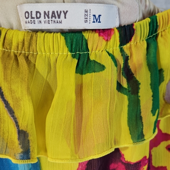 OLD NAVY Yellow Floral LONG SUNDRESS! Size Medium - Picture 9 of 9